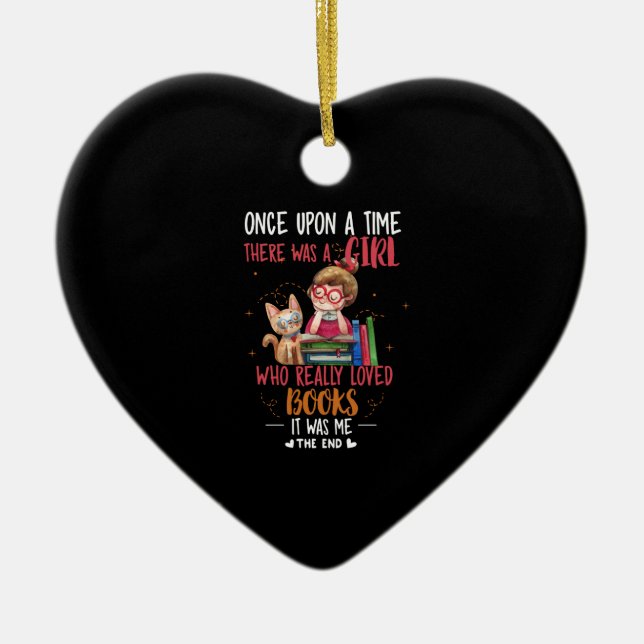 Once Upon A Time There Was A Girl Who Really Books Ceramic Ornament (Front)