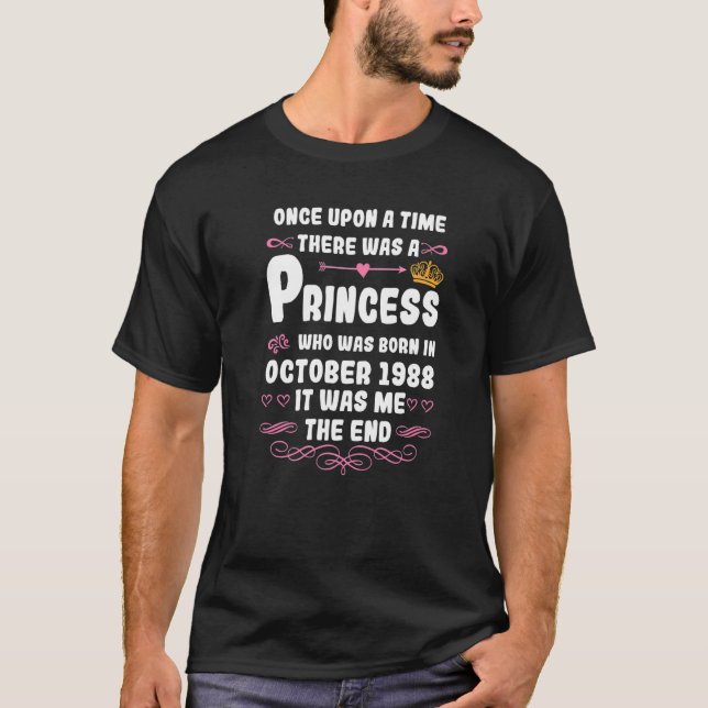Once upon a time there was a princess October 1988 T-Shirt (Front)