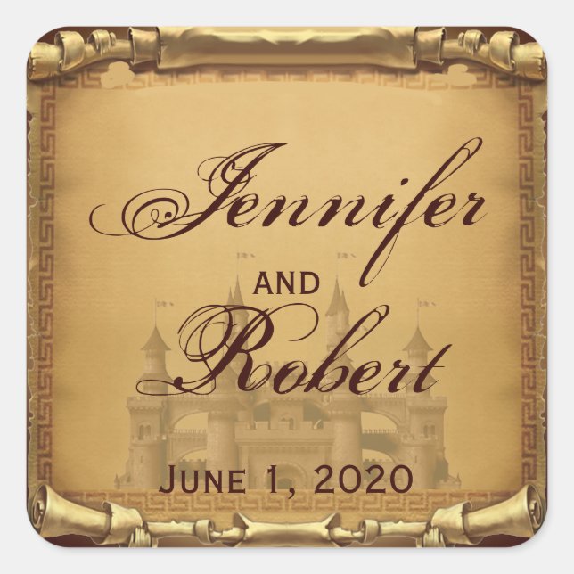 Once Upon a Time Wedding Envelope Seal (Front)