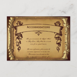 Once Upon a Time Wedding Insert Card