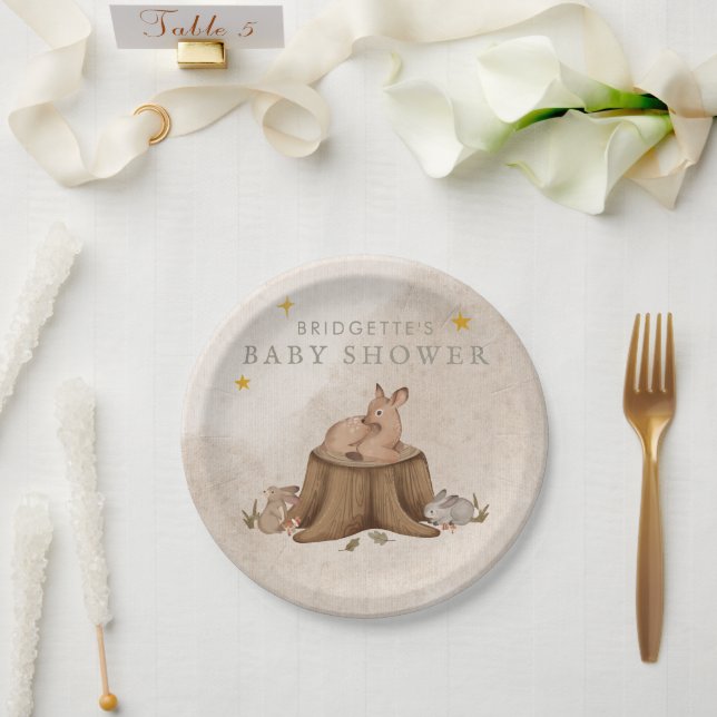 Once Upon a Time Woodland Storybook Paper Plate (Wedding)