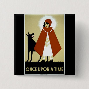 Once Upon a Time - WPA Poster - 2 Inch Square Button