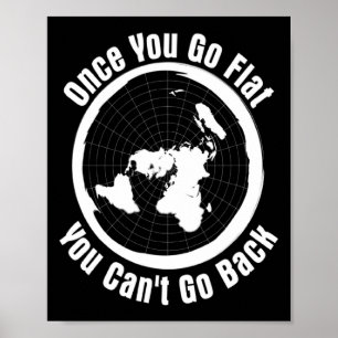 Once You Go Flat You Cant Go Back Flat Earth Hu T Poster