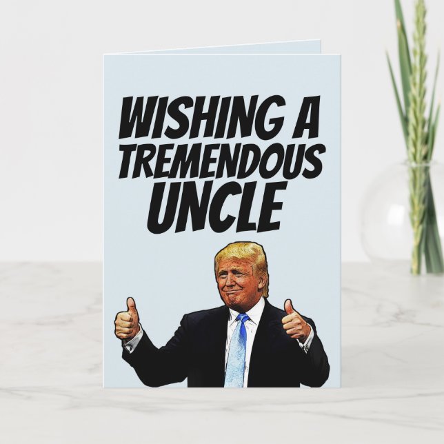 ONCLE ANNIVERSAIRE, DONALD TRUMP TRUMP CARTE À OND (Devant)