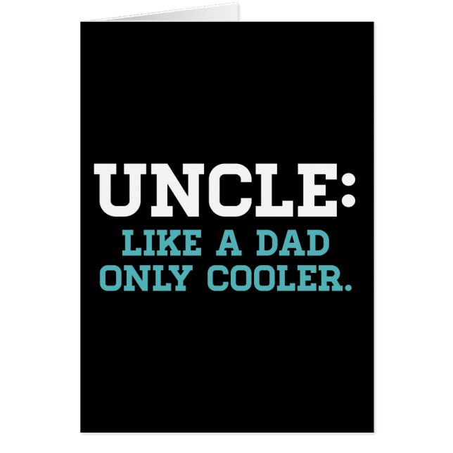 Oncle, comme un papa, seulement plus frais (Devant)