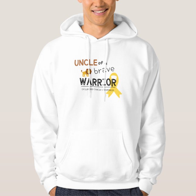 oncle courageux guerrier cancer sweat - shirt à ca (Devant)