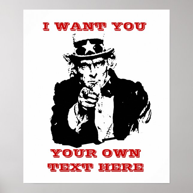 Oncle même affiche "Je veux vous" Poster personnal (Devant)