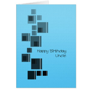 Oncle Résumé Design bleu carte d'anniversaire