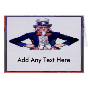 Oncle Sam Ajouter une carte texte