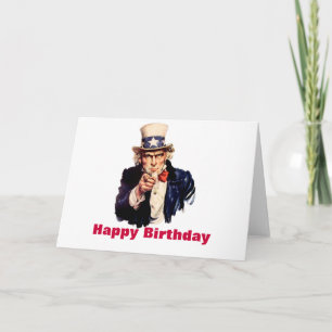 Oncle Sam Bonne carte d'anniversaire