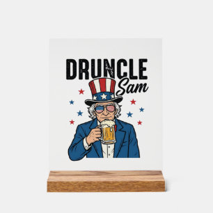 Oncle Sam drôle de conception vectorielle de bière