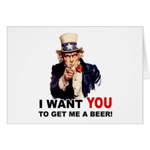 Oncle Sam VEUT QUE TU ME PRENNES UNE BIÈRE