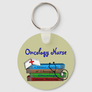 Oncolgoy Nurse "Books" Design Keychain