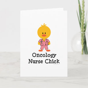 Oncologie Infirmière Chick Carte de voeux
