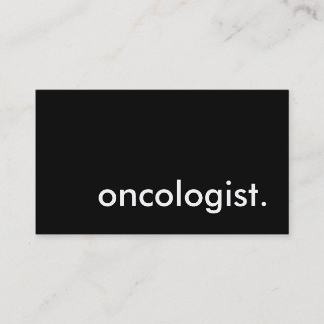 oncologist. business card (Front)