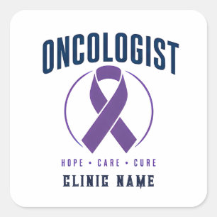 Oncologist Cancer Care Medical Design Square Sticker