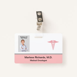 Oncologist Cancer Medical Photo ID Template Badge