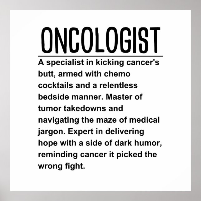Oncologist  poster (Front)