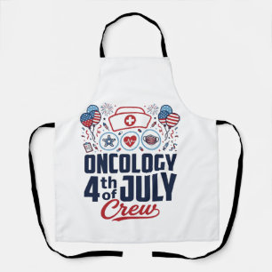 Oncology 4th of July Crew Medical Patriotic Shirt Apron