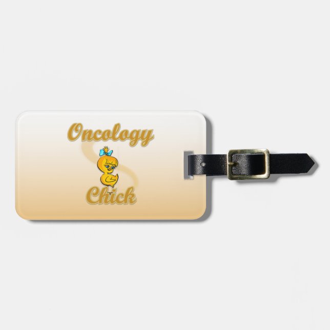 Oncology Chick Luggage Tag (Front Horizontal)
