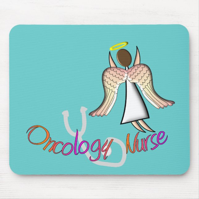Oncology Nurse Angel Mouse Pad (Front)