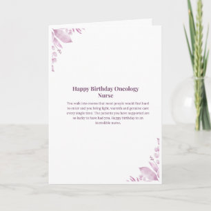 Oncology Nurse Birthday Card