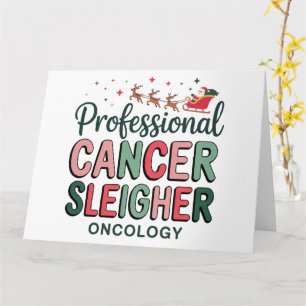 Oncology Nurse Christmas Cancer Chemo Oncology  Card