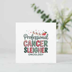Oncology Nurse Christmas Cancer Chemo Oncology  Holiday Card