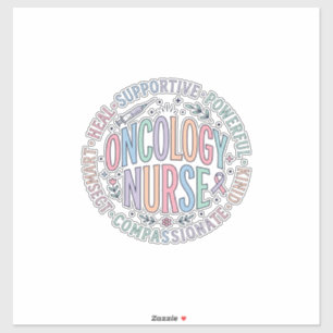 Oncology Nurse Circle Quote Floral Shirt Design_1
