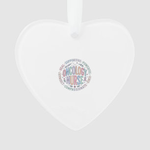 Oncology Nurse Circle Quote Floral Shirt Design_1 Ornament