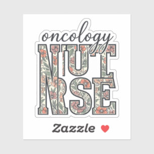 Oncology Nurse Floral Vintage