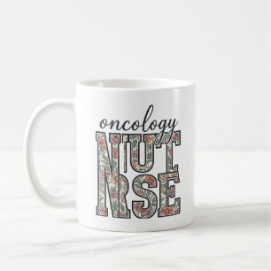 Oncology Nurse Floral Vintage Coffee Mug