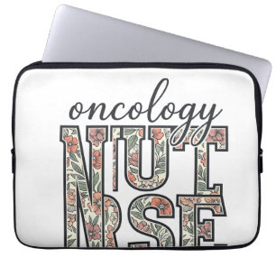 Oncology Nurse Floral Vintage Laptop Sleeve