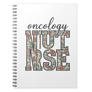 Oncology Nurse Floral Vintage Notebook
