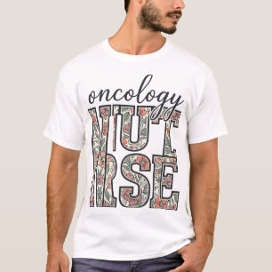 Oncology Nurse Floral Vintage T-Shirt