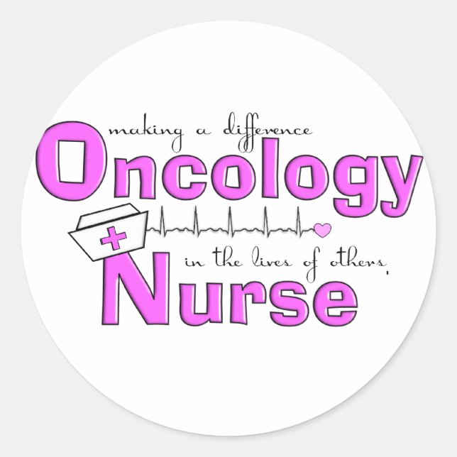 Oncology Nurse Gifts Classic Round Sticker (Front)