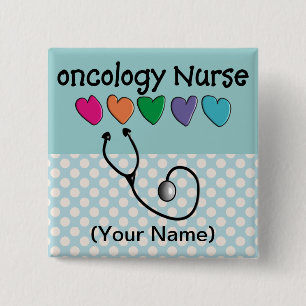 Oncology Nurse Gifts Unique Design 2 Inch Square Button