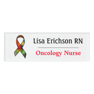 Oncology Nurse Name Tag Personalized