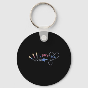 Oncology Nurse Picc Heart Valentine Day Medical Iv Keychain