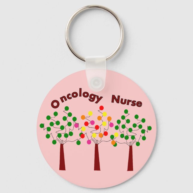 Oncology Nurse T-Shirts and Gifts Keychain (Front)