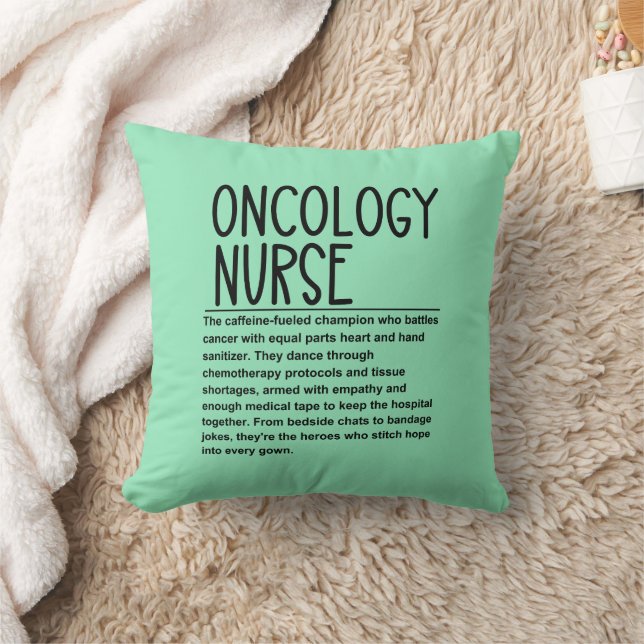 Oncology nurse throw pillow (Blanket)