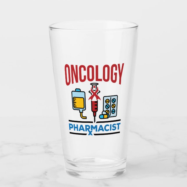 Oncology Pharmacist Cancer Care Pharmacy Team Glass (Front)