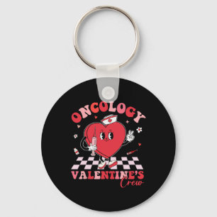 Oncology Valentines Heart Cancer Nurse Crew Loving Keychain