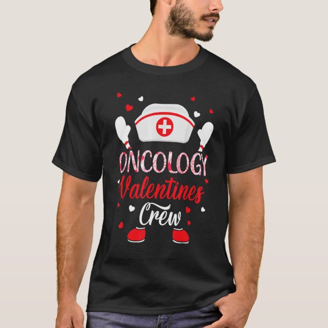 Oncology Valentines Tee Nurse Crew Family Group Nu (Front)