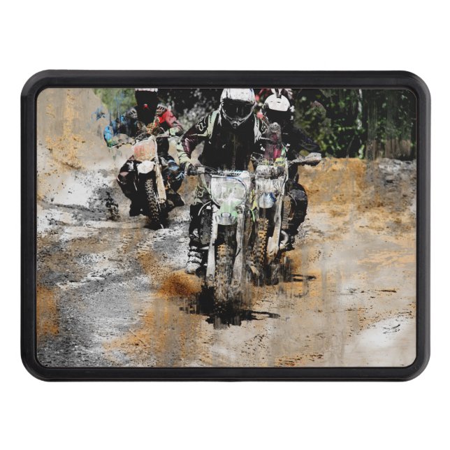 Oncoming! - Motocross Racer Trailer Hitch Cover (Front)