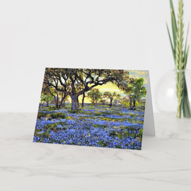Onderdonk - Old Live Oak Tree and Bluebonnets Card (Front)