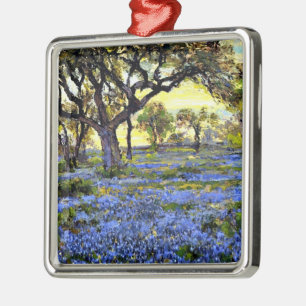 Onderdonk - Old Live Oak Tree and Bluebonnets, Metal Ornament