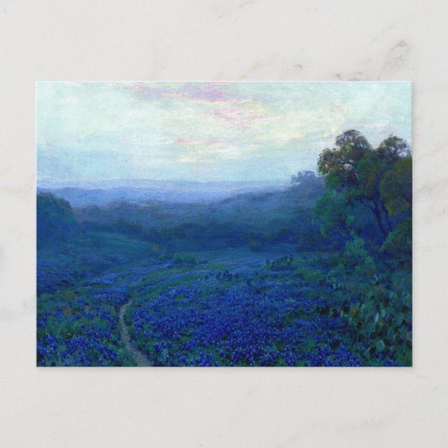 Onderdonk - Path through a Field of Bluebonnets Po Postcard (Front)
