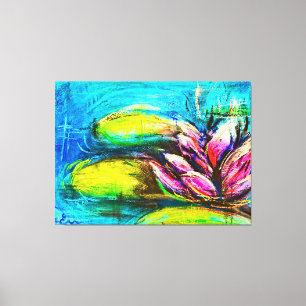 Ondes de calme fleuries Art floral abstrait zen Canvas Print