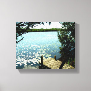 Ondes sur la toile étanchée du lac